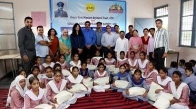 Uniform distribution gathering at a school